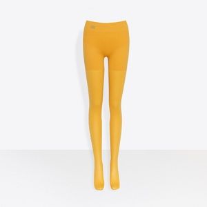 {sold} Balenciaga Yellow Opaque Spandex Tights NWT